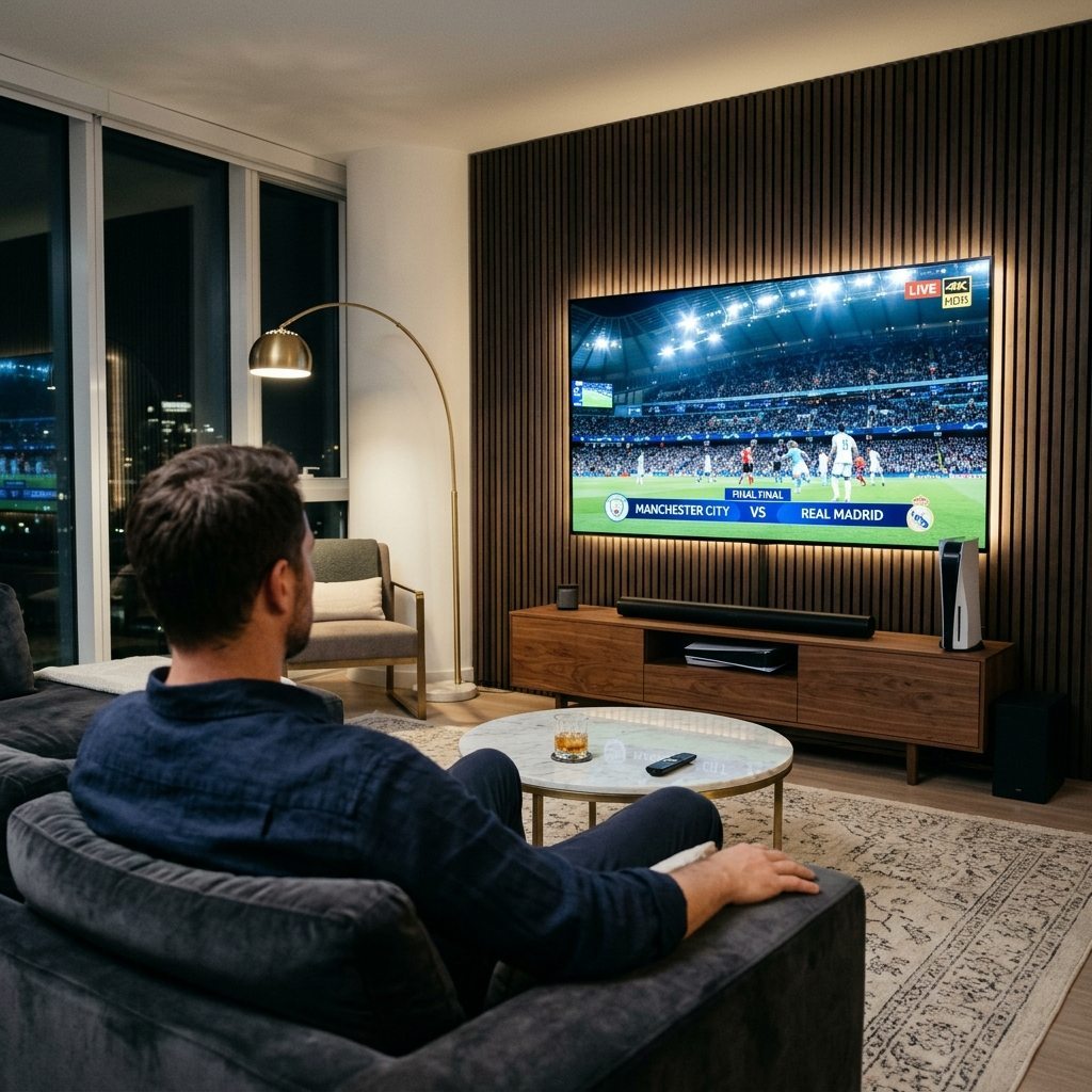Pixlar8k ultra-fast zapping interface on 4K living room television